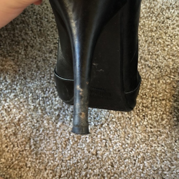 SOLD:Stuart Weitzman Pointed Toe Leather Boots - Picture 9 of 10
